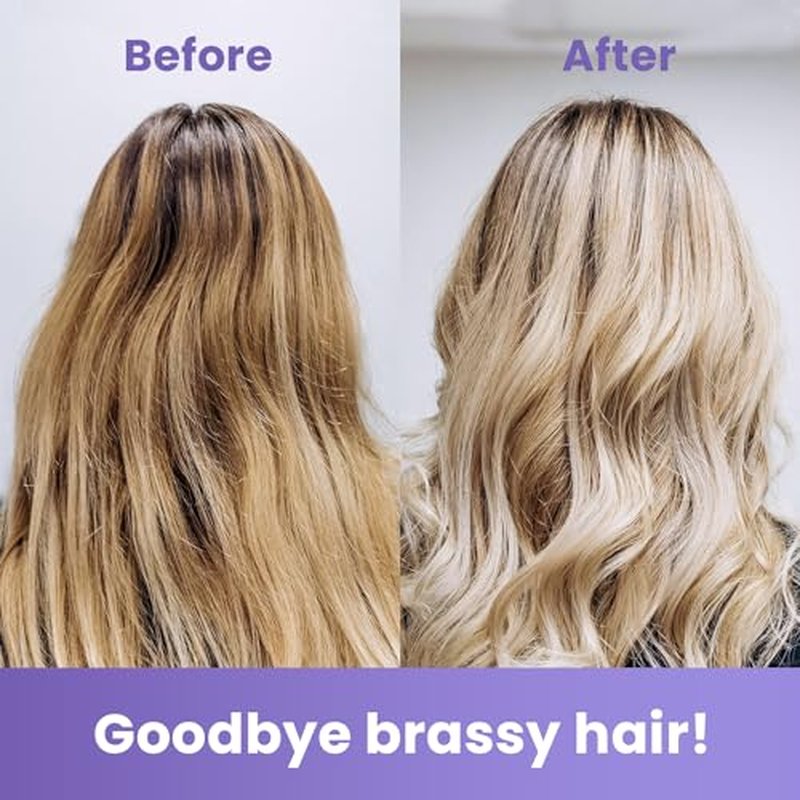 MOEHAIR Color Vibrant Blonde Shampoo | Color Enhancing Silver Purple Shampoo | Neutralizes Yellow Tones | Eliminates Brassiness | Paraben & Sulfate Free Shampoo | Color-Protect Shampoo | (12 Fl. Oz)