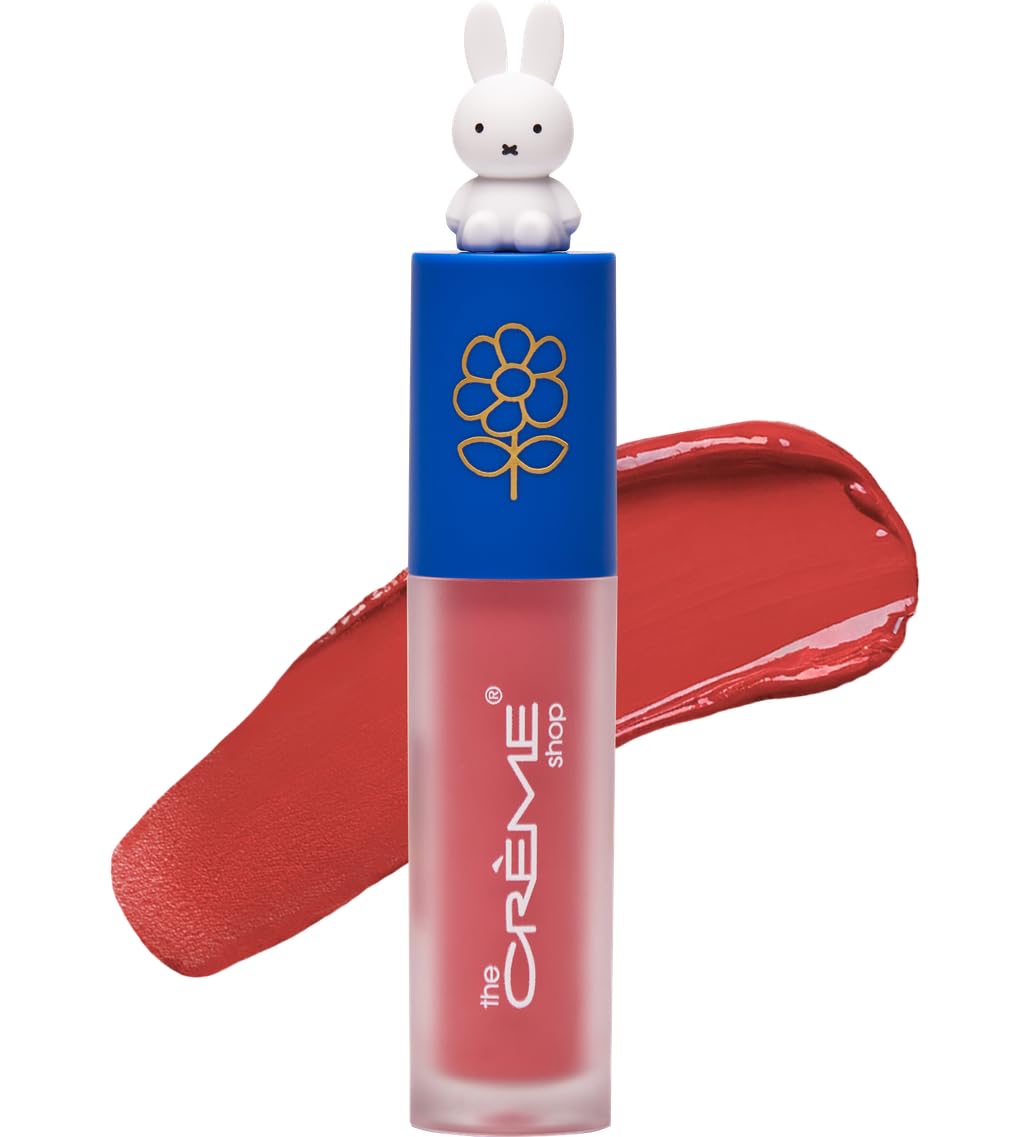 The Crème Shop Miffy Lip Stain, Glossy Finish, Long Wear, Formulated with Jojoba Oil, Sunflower Oil to hydrate, soothe, and moisturize lips, Korean formula - Available in 5 Shades (Romantic Rose)