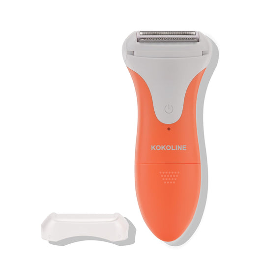 Kokoline Electric Razor for Legs,Electric Razor for Women,Lady Shaver,Electric Shaver for Pubic Hair,Wet & Dry,Bikini Trimmer,Cordless,Painless Body Hair Removal for Underarm,Salmon/h8u7
