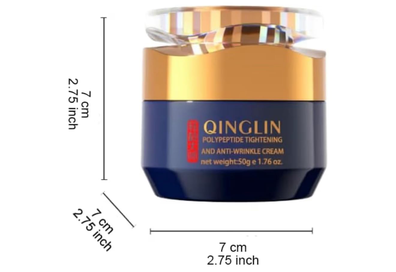 3 Diamonds Qingling Face Cream with Polypeptide, Hydrating Moisturizing Cream for Smooth Looking Skin, Daily Face & Neck Care, 1.76 oz (Pack of 2)