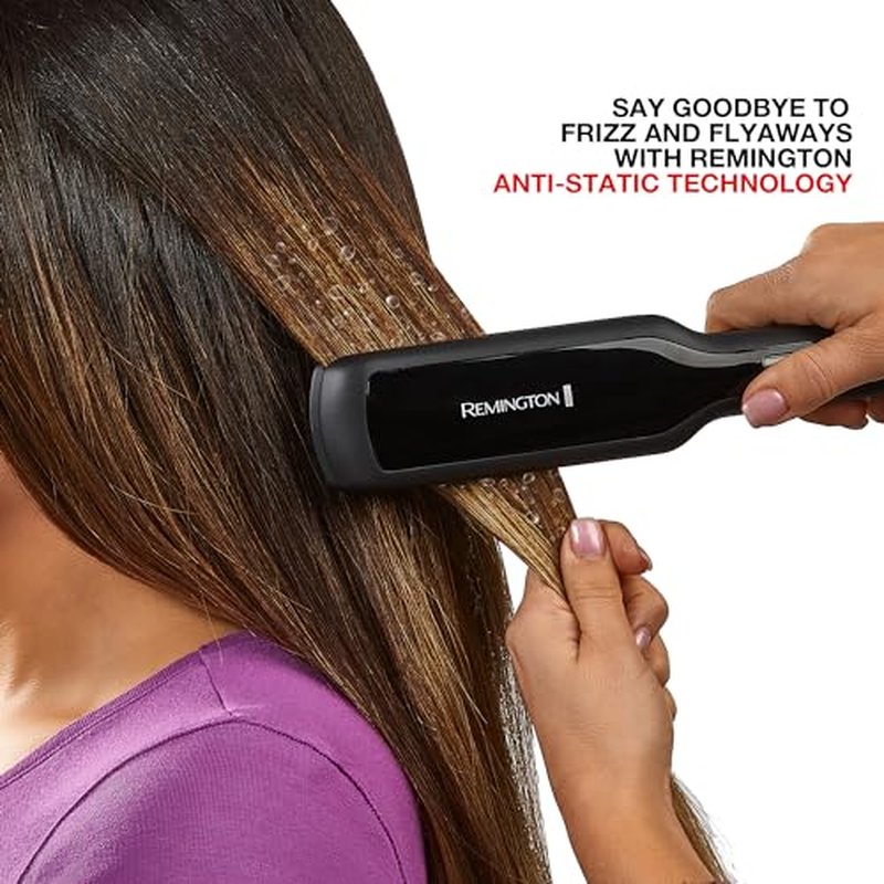 Remington 1 3/4" Flat Iron, Hair Straightener with Anti-Static Technology, 30-Second Heat Up & 60 Minute Auto Shut-off, 30% Longer Ceramic Floating Plates, Titanium + Ceramic Coating
