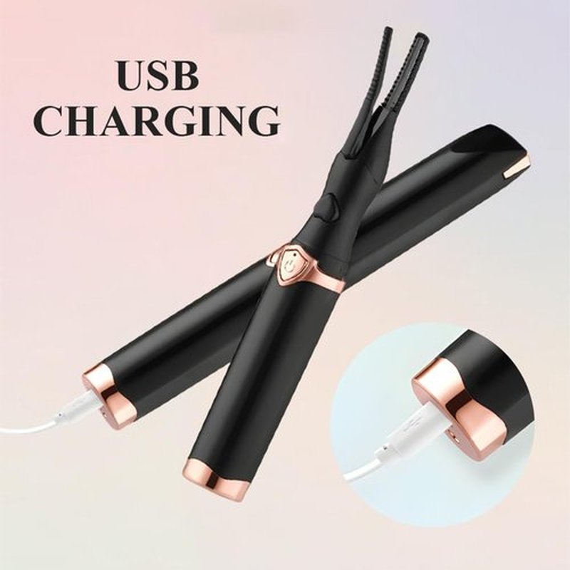 Heated Eyelash Curlers, 2025 Rechargeable Heated Eyelash Curler for Quick Heating Curling, 2 in 1 Electric Eyelash Curler for Instant Glam, Upgrade Electric Eyelash Curler with USB Cable (White 1pcs)