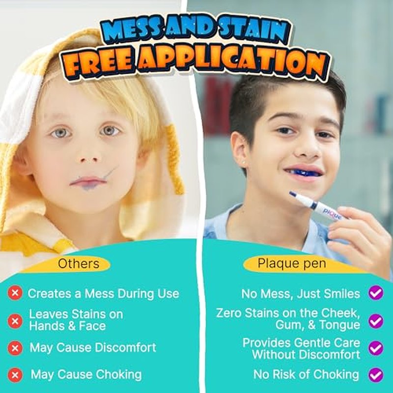 Say no to Tooth Decay. Highlights The Invisible Cavity Causing Plaque for More Effective Brushing. Designed by a Pediatric Dentist. No More Messy Tablets or Unpleasant Taste.