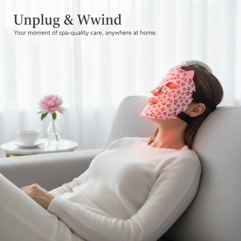 Red Light Face Mask - 240 LEDs Phototherapy for Skin Rejuvenation | 3 Modes for Brightening & Soothing