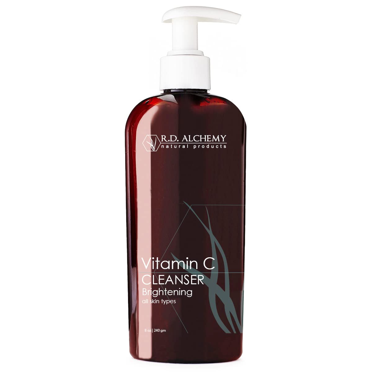 RD Alchemy - Natural & Organic Vitamin C Cleanser - Sulfate-Free Face Wash with Vitamin C-Rich Herbal Extracts to Brighten, Detoxify & Remove Dirt, Oil & Makeup.