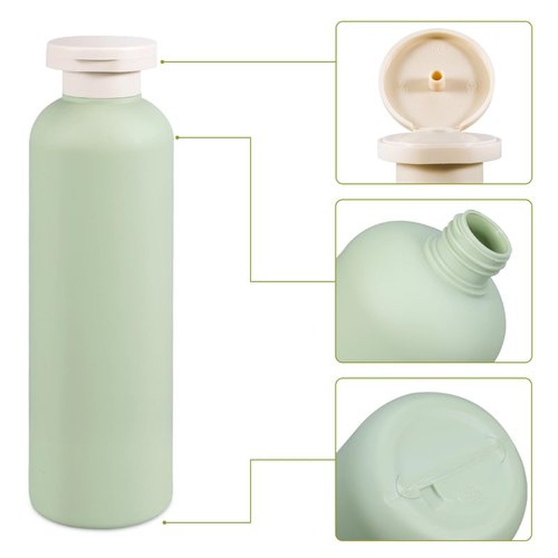 UMETASS Travel Shampoo Bottle, Empty Plastic Squeeze Bottles 13.5oz with Flip Cap, Lotion Container for Toiletries