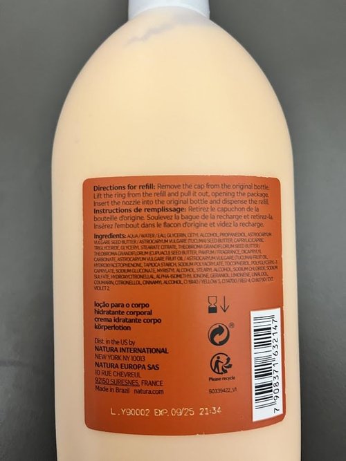 natura - Ekos Tukumã Replenishing Body Lotion Refill - Vegan Skin Care - Moisturize & Improve Skin Texture - Boost Hyaluronic Acid - Brazilian Beauty Secrets - Body Care - 13.5 fl oz (400ml)