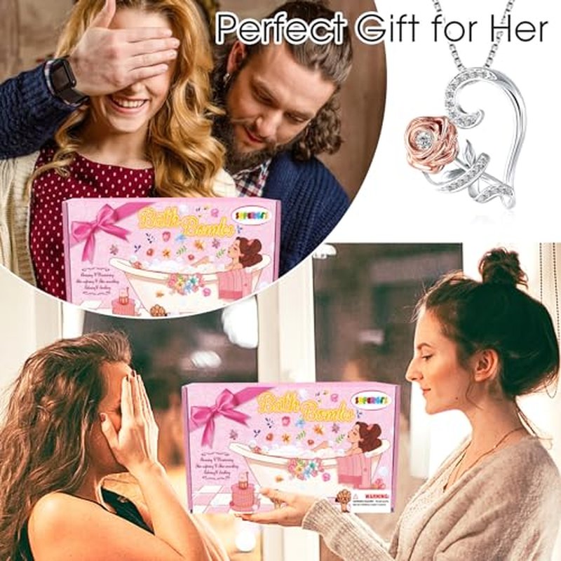 Bath Bombs for Women Gift Set Organic Bath Bombs Home SPA Bubble Bath Bombs for Relaxing Birthday Gift for Her, Wife, Mother