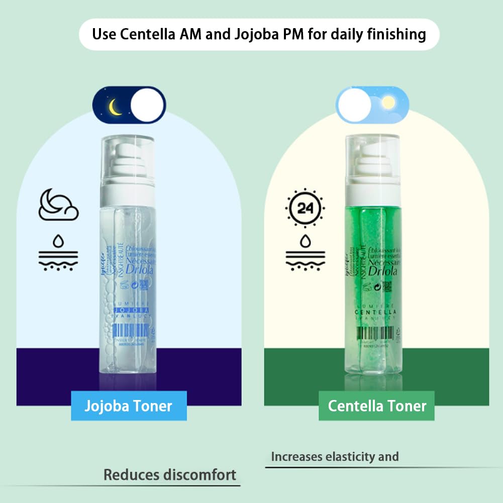 Byulbyulskin Korean Dr.LoLa Time-Goes-Slowly Set | Red Ginseng Anti-Wrinkle Face Cream | Adenosine Nourish & Smooth Skin | Green Centella Toner Spray AM for Moisturizing | Korean Skincare