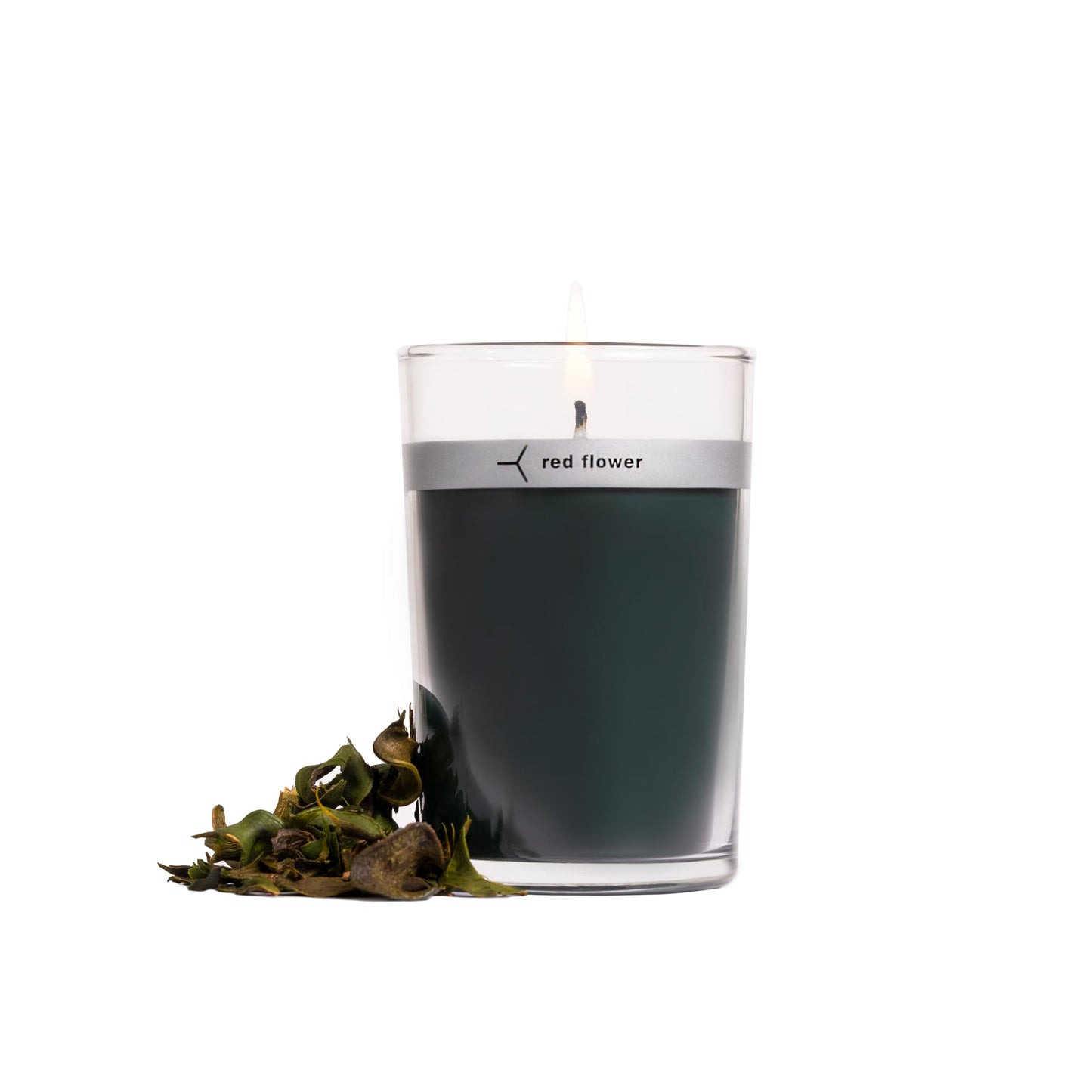 Red Flower Wanderlust Petal Topped Candle | Blended with Purest Natural-Burning Plant Wax | Topped with Scented Wanderlust Petals | Deep Earthy Woodsy Fragrance that Soothes | Clean-Burning | 6 oz