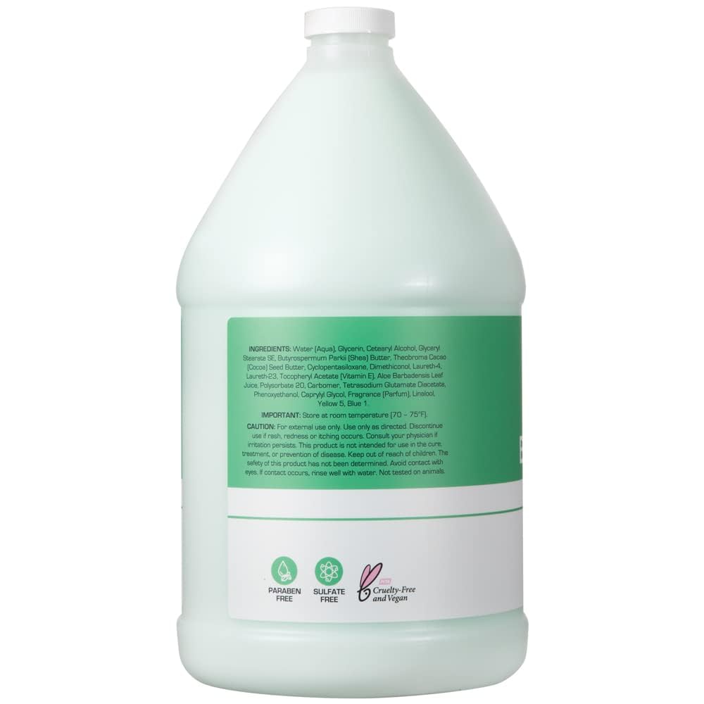 Ginger Lily Farms Club & Fitness Soothing Butter Lotion for Dry Skin, 100% Vegan & Cruelty-Free, Aloe Vera Scent, 1 Gallon (Pack of 4)