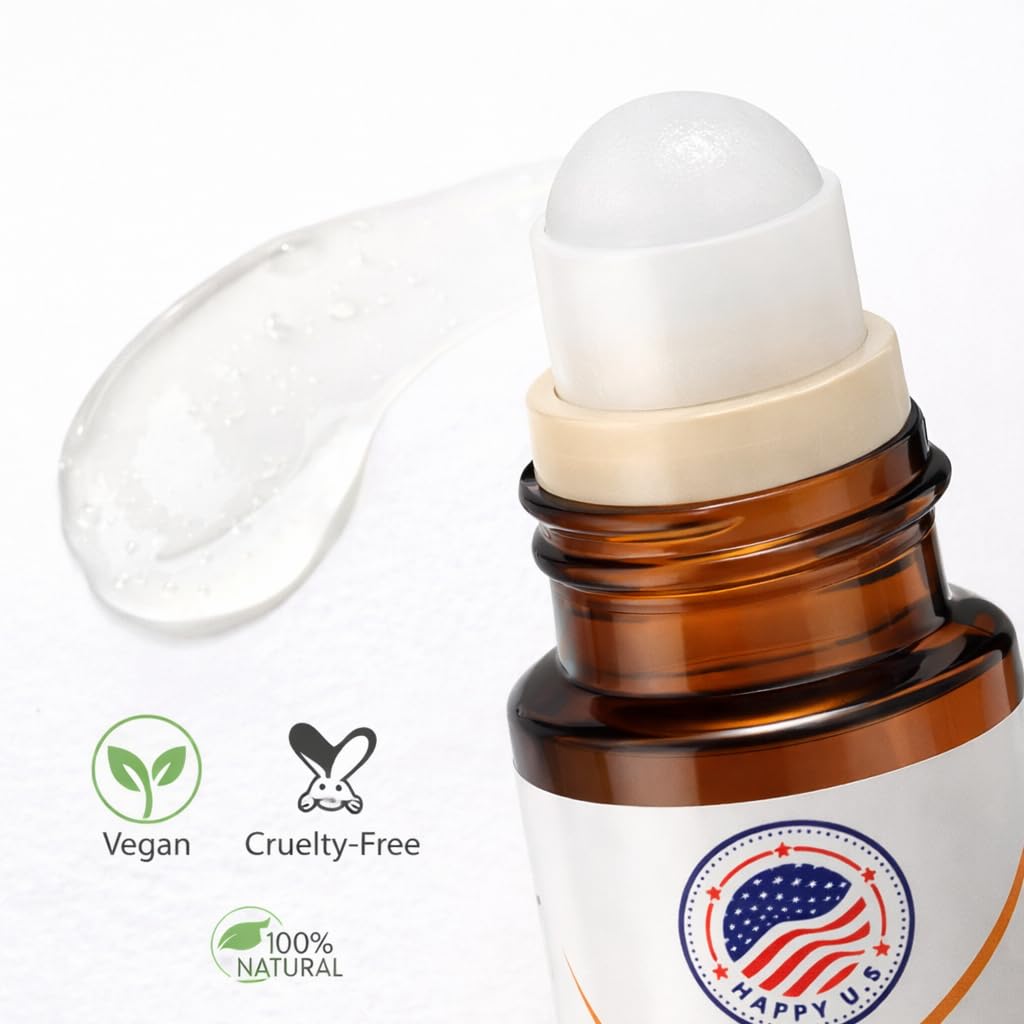 Vitamin C Serum Roll On for Face with Hyaluronic Acid, Vitamin E & Niacinamide – Brightening Anti Aging Facial Serum for Dark Spots, Fine Lines & Wrinkles – Hydrating, Even Tone, All Skin Types – 30ml