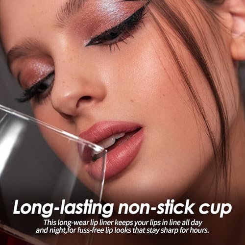 Veldoro Lip Stain, Veldoro Peel Off Lip Stain, Nude Lipliner Makeup,Lip Liner Stain Peel, Lip Stain -Peel & Reveal, Long-Lasting Plumper Lips (Dark Brown+Light Brown, One size)