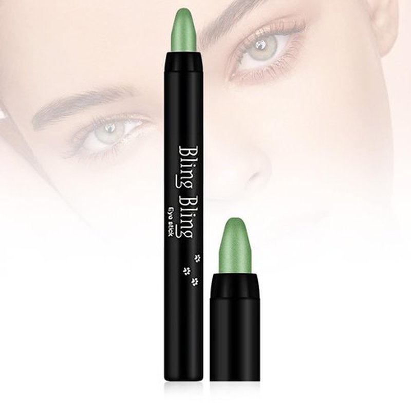 JUDUNA Eyeshadow Stick Set, 2025 New 16 Color Highlighter Eyeshadow Pencil Waterproof Glitter Eye Shadow Eyeliner Pen, Cream Eyeshadow Long Lasting Waterproof High Pigmented Eye Shadow (#12 Green)
