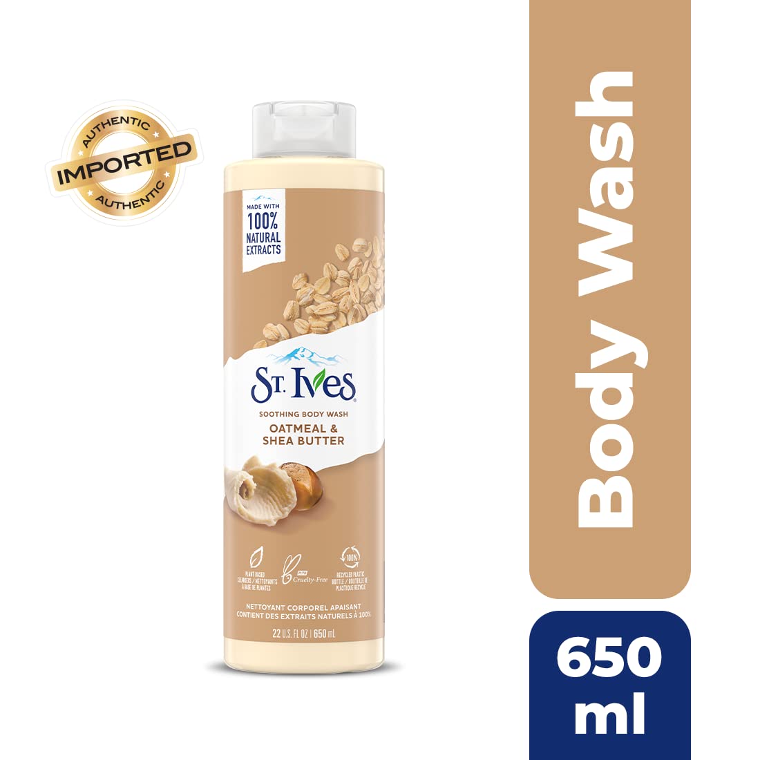 St. Ives Oatmeal and Shea Butter Moisturizing Body Wash 13.50 oz (Pack of 3)