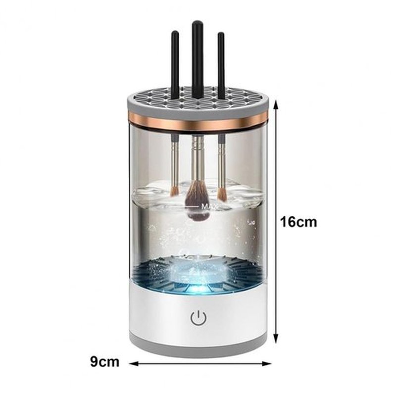 BeautySwirl - Cosmetic Brush Cleaner, The Cozy Luna Makeup Brush Cleaner Beauty Swirl Electric Cosmetic Brush Cleaner Cozy Luna Rechargeable Automatic Spinning for All Size Makeup Brush (1set)