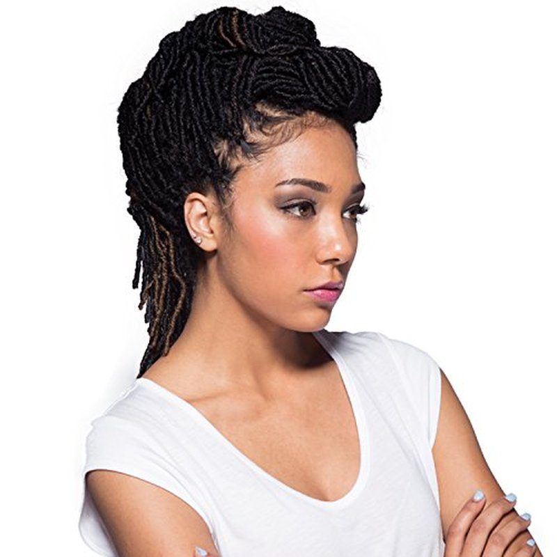 Bobbi Boss Synthetic Hair Crochet Braids African Roots Braid Collection Nu Locs 14" (4-PACK, 99J)