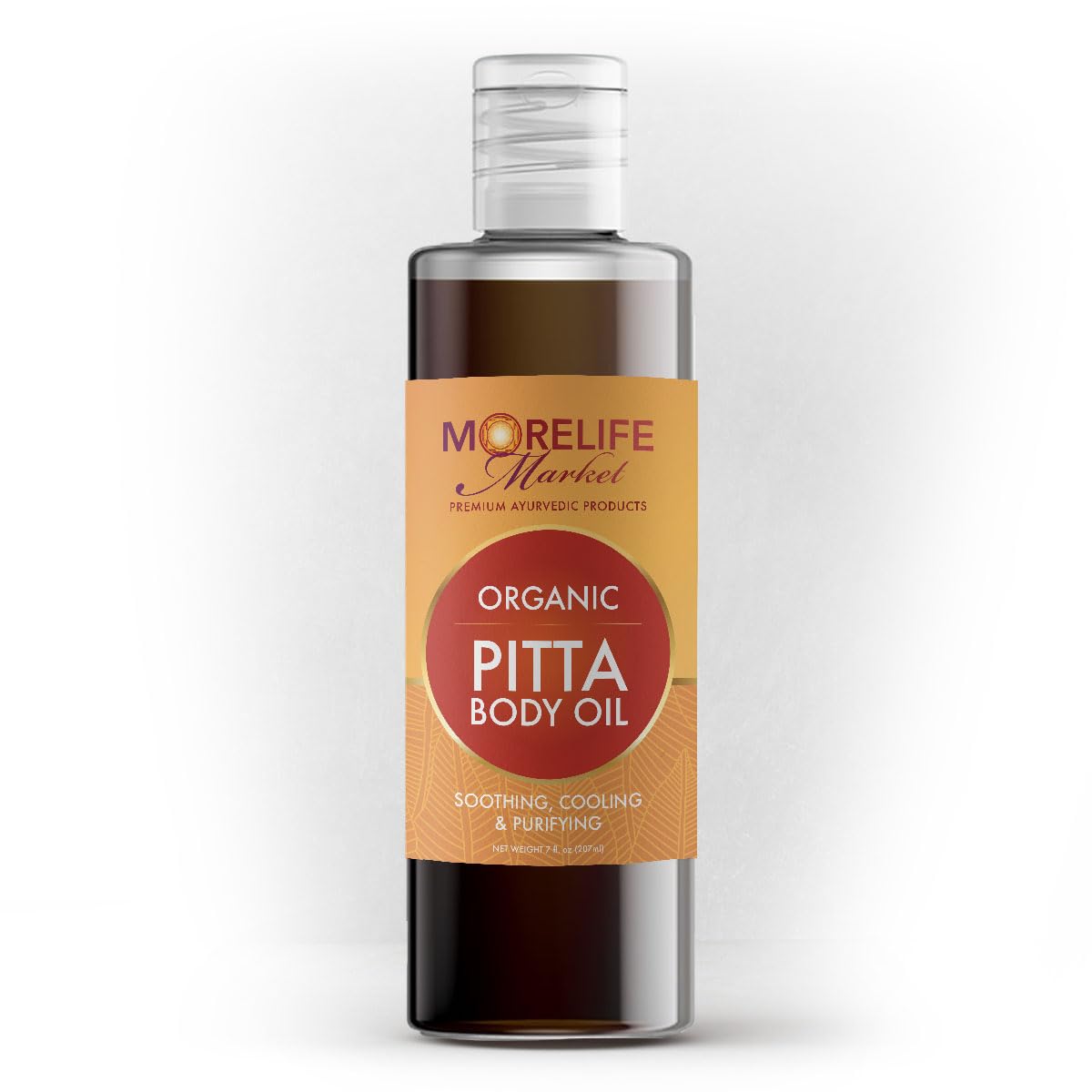 MoreLife Market Pitta Body Oil | Premium Ayurvedic Massage Oil with Organic Neem, Chamomile, Lavender & Cooling Herbs for Sensitive Skin | Soothing & Purifying Daily Ritual – 7 oz Bottle