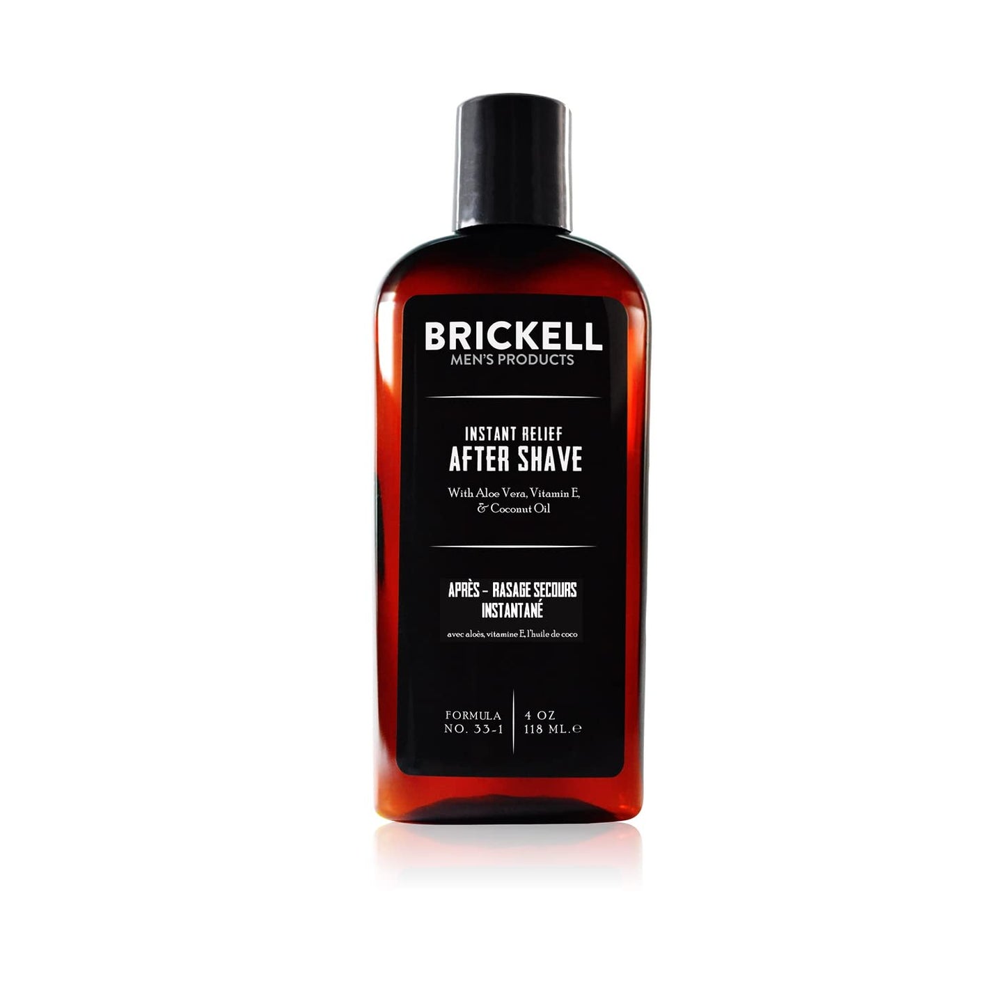 Brickell Men's Instant Relief Aftershave for Men, Soothing After Shave Balm to Prevent Razor Burn, With Aloe, Vitamin E, and Hyaluronic Acid, 4 Ounce, Unscented