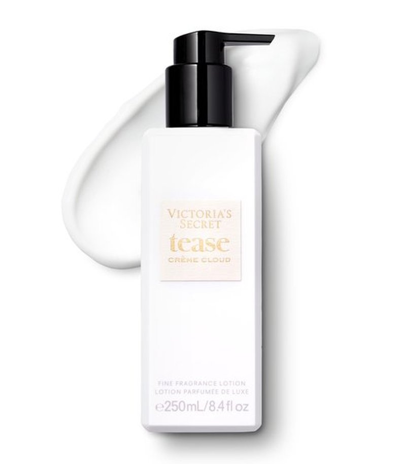 Victoria's Secret Tease Crème Cloud Fragrance Lotion, Notes of Vanilla Meringue, Santal Flower & Sheer Amber, Scented Body Lotion for Women (8.4 oz)