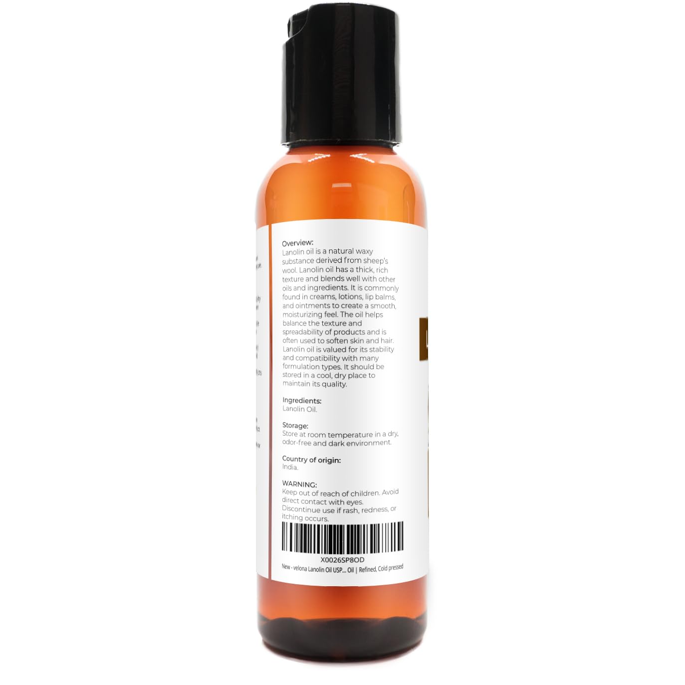 velona Lanolin Oil USP Grade 2 fl oz | 100% Pure and Natural Carrier Oil | Refined, Cold pressed | Skin, Hair, Body & Face Moisturizing | Use Today - Enjoy Results