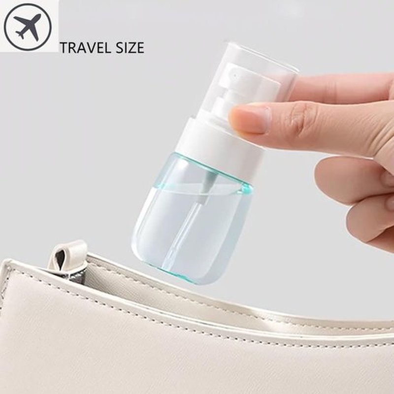 TOSERSPBE Empty Fine Mist Spray Bottle Travel Refillable Perfume Container Small Cosmetic Plastic Bottle for Face Hair Makeup 2 Pack