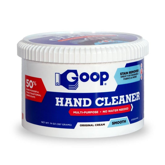 GOOP Multi-Purpose Hand Cleaner- Waterless Hand Degreaser, Laundry Stain Remover - NonToxic and Biodegradable Cleaner Remove Dirt, Oil, Paint, Ink, and Clothes Stains Original, 14oz Pack of 1