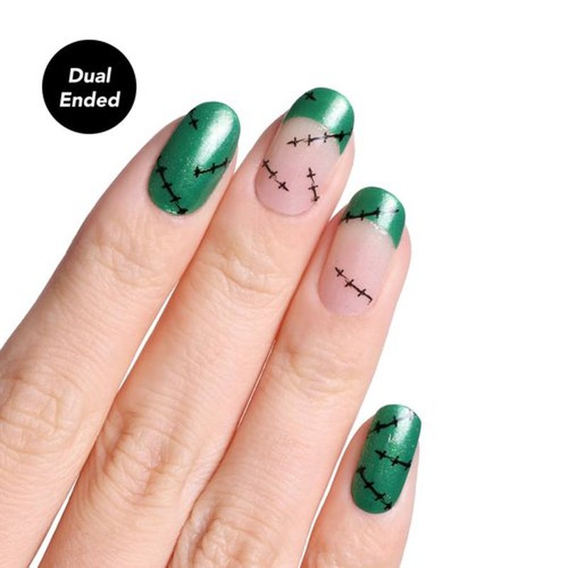 Color Street 'Frank And Shine' (FNS007) - French Tip Nail Polish Strips Don't Be Afraid - Halloween 2023