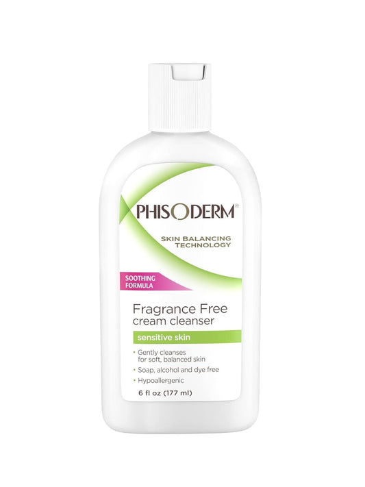 Phisoderm Fragrance-Free Cream Cleanser for Sensitive Skin - 6 oz (3-Pack)