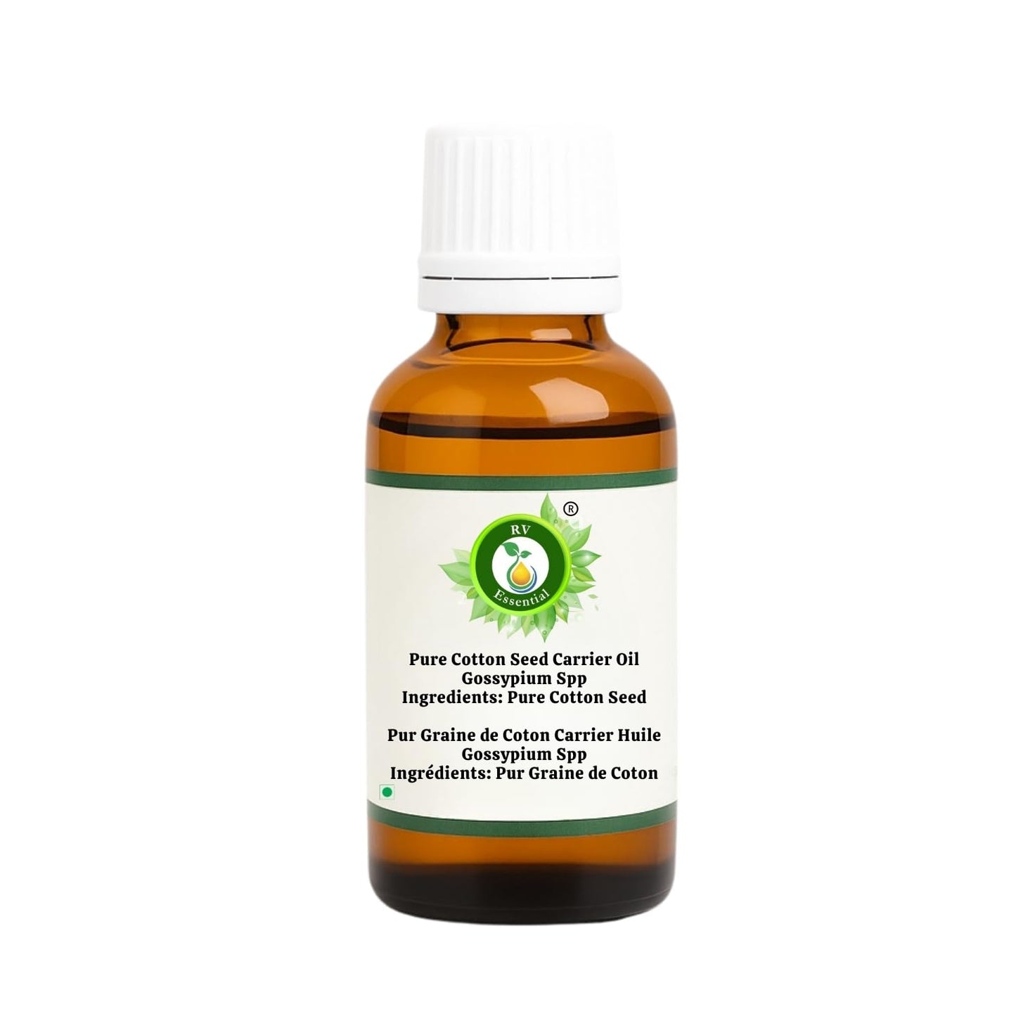 R V Essential Pure Cotton Seed Carrier Oil 15ml (0.507oz)- Gossypium Spp