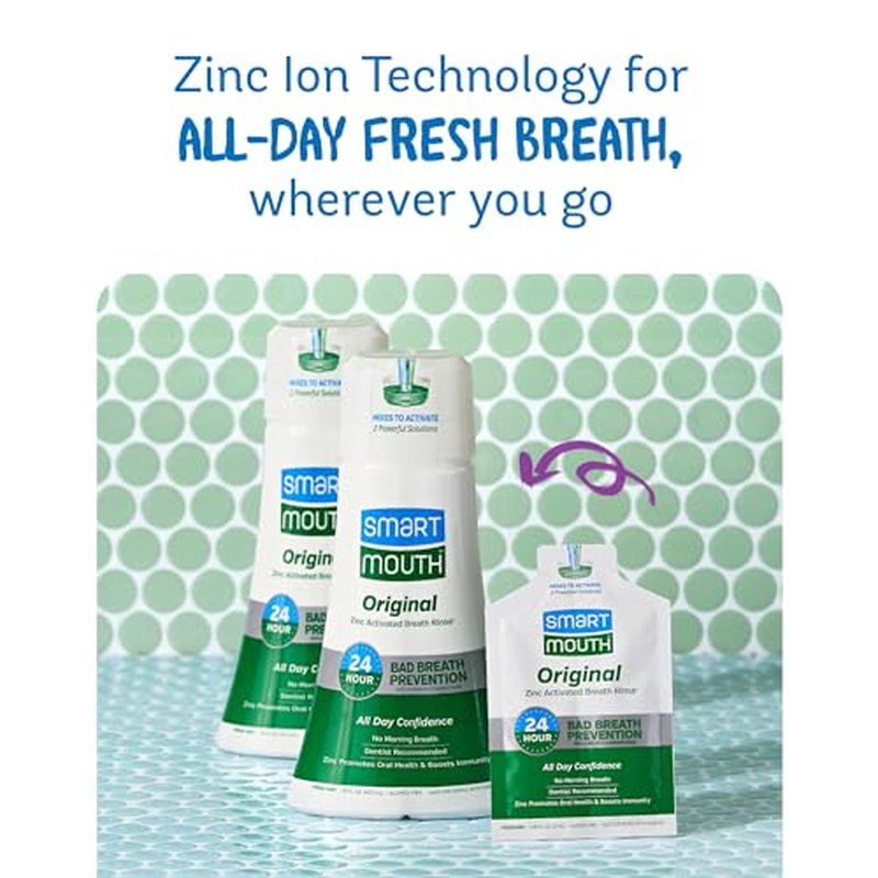SmartMouth Original Activated Oral Rinse and Box of Travel Packs