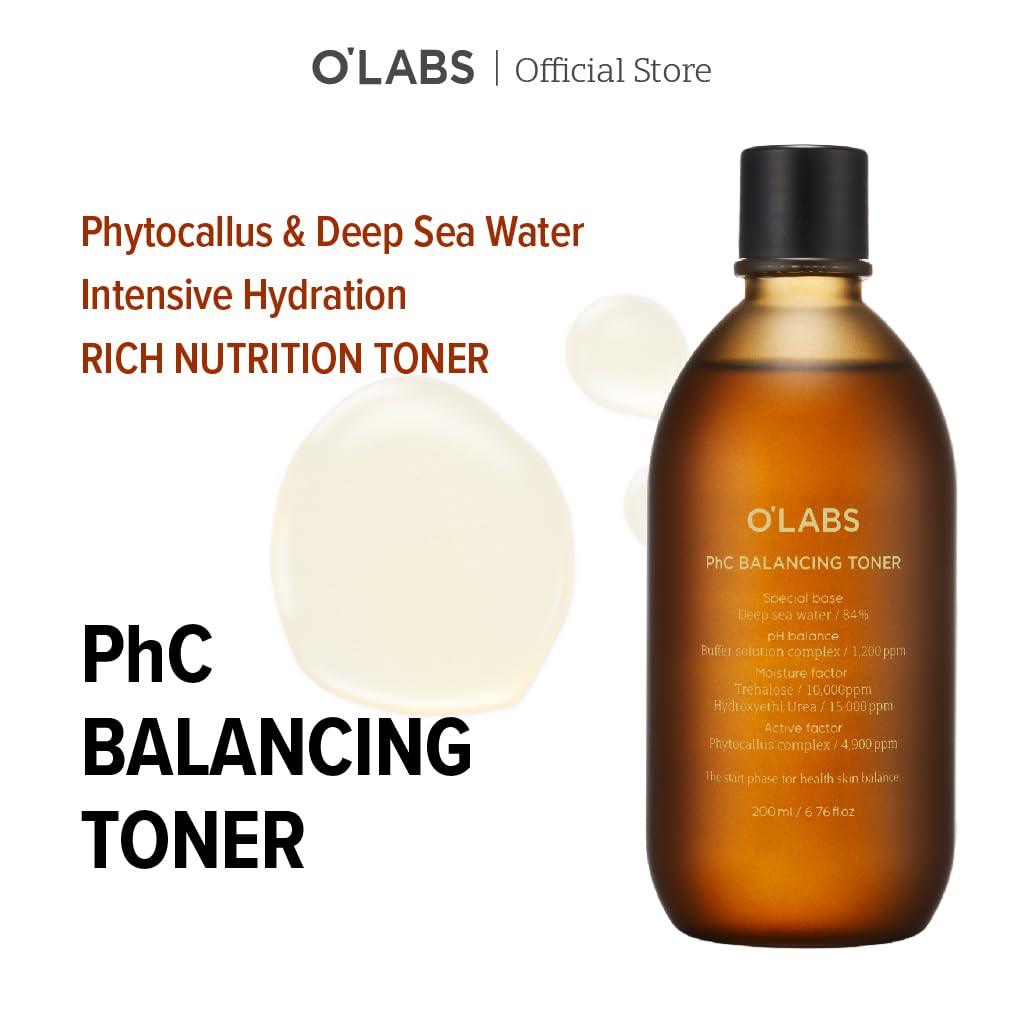 O'LABS PHc Balancing Toner 200ml / 6.76 fl.oz Hydrating & Refreshing Facial Toner Deep Sea Water 84%