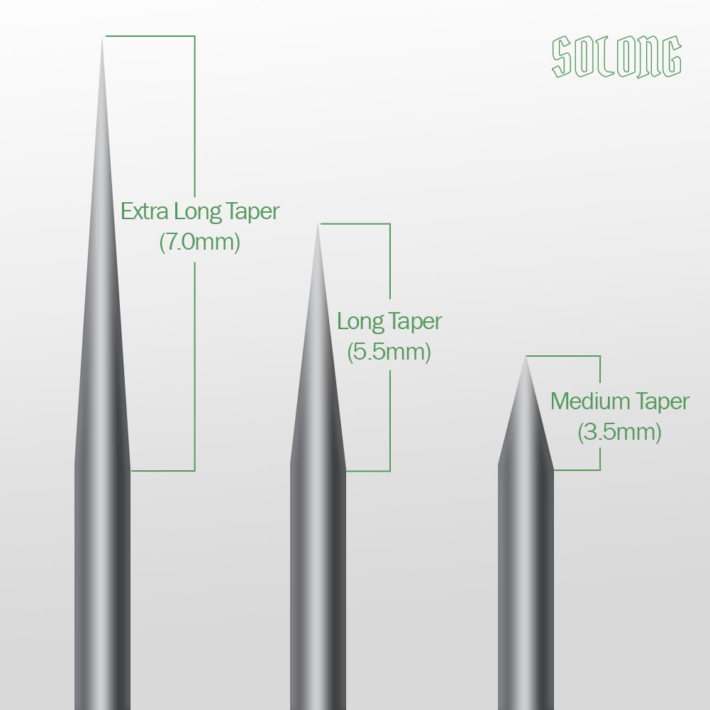 Tattoo Cartridge Needles,Solong Pro 50Pcs Disposable Tattoo Needles Liners 12#(11RL) Round Liner X-Taper Tattoo Needle Cartridge EN01S-50-1211RL-X