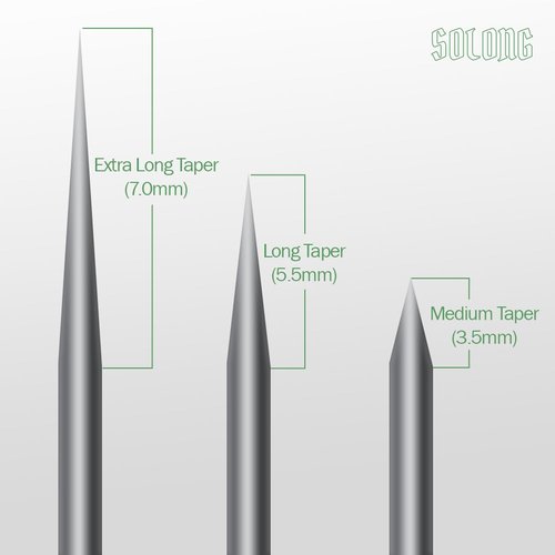 Tattoo Cartridge Needles,Solong Pro 50Pcs Disposable Tattoo Needles Liners 10#(9RL) Round Liner X-Taper Tattoo Needle Cartridge EN01S-50-1009RL-X
