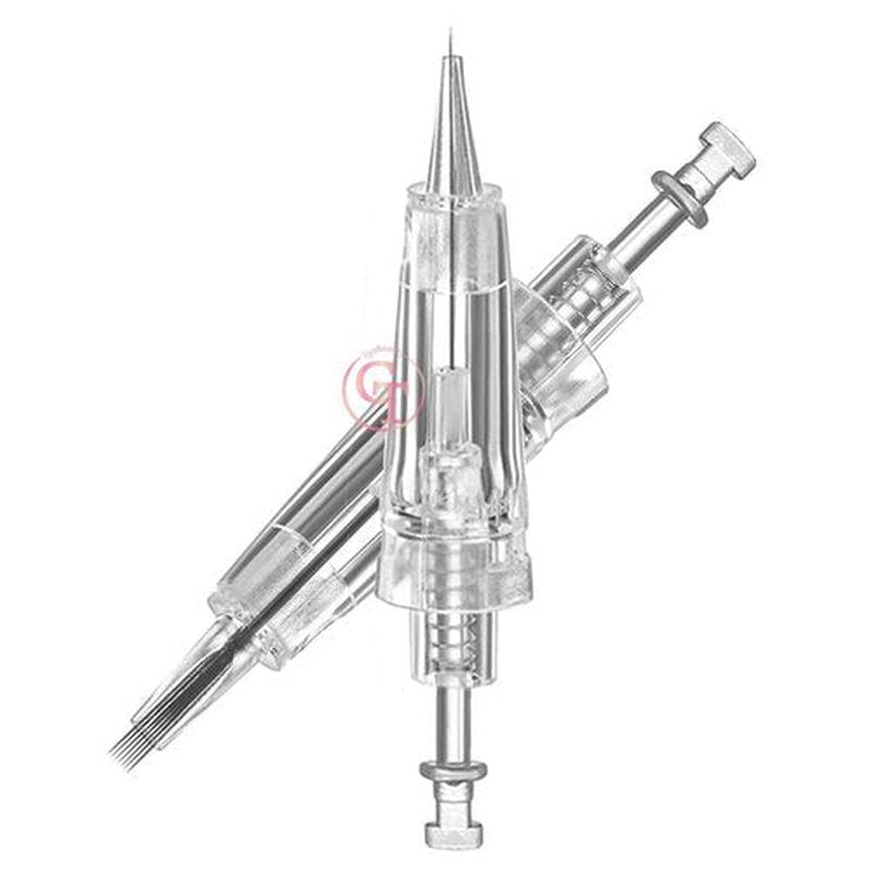 50pcs Permanent Makeup Tattoo Needle Cartridges Disposable T Shape Tattoo Needle for Digital Eyebrow/Lips/Eyeliner Tattoo Machine (5F)