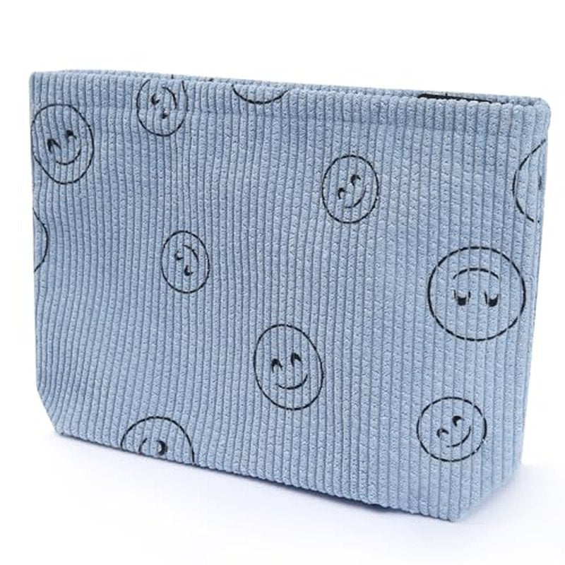 Wudimeitt Cosmetic bag Makeup bag Preppy Cute Corduroy Toiletry bag for women travel essentials (brownbrown)