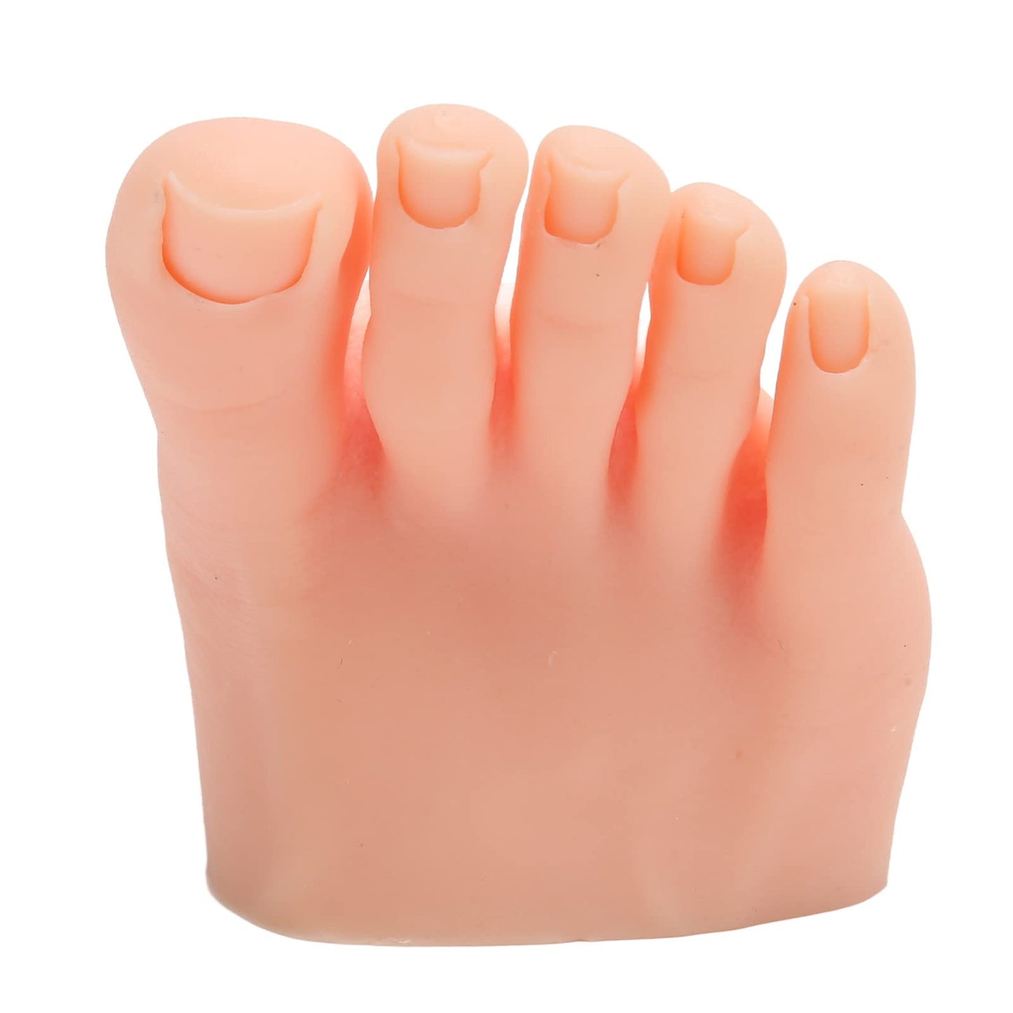 Nail Art Foot Model, Reusable Portable Practice Fake Foot Model Washable Professional for Salon for Beginner (Right)