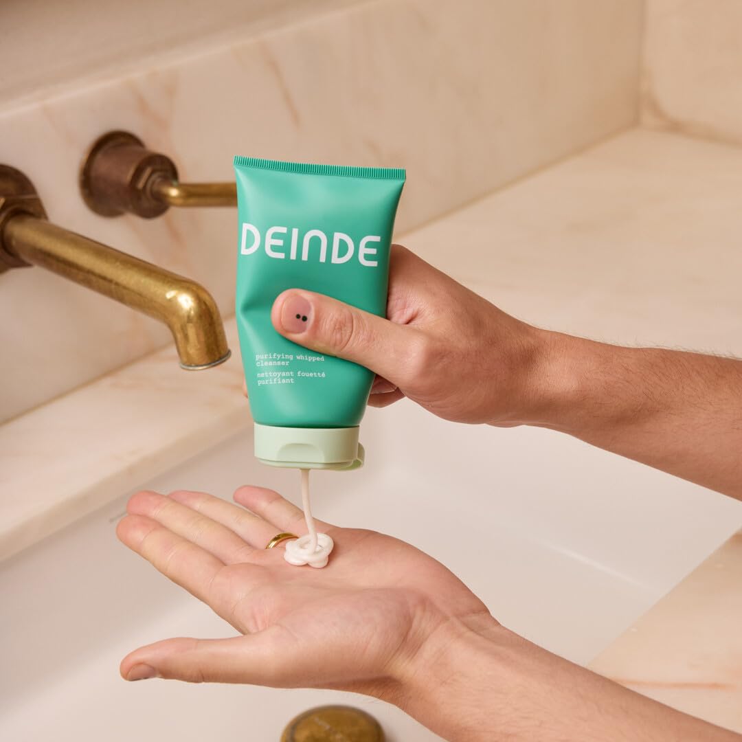 DEINDE Purifying Whipped Cleanser for a Deep Clean While Maintaining Skin's Barrier. Non-Drying, Non-Stripping, Lush, Microfoam Face Wash for All Skin Types.