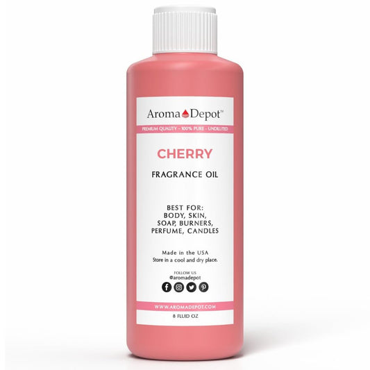 Aroma Depot 8 fl oz Cherry Fragrance Oil for Candles, Soap Making, Wax Melts, Diffusers, Body Oil Blends & Incense (240ml)