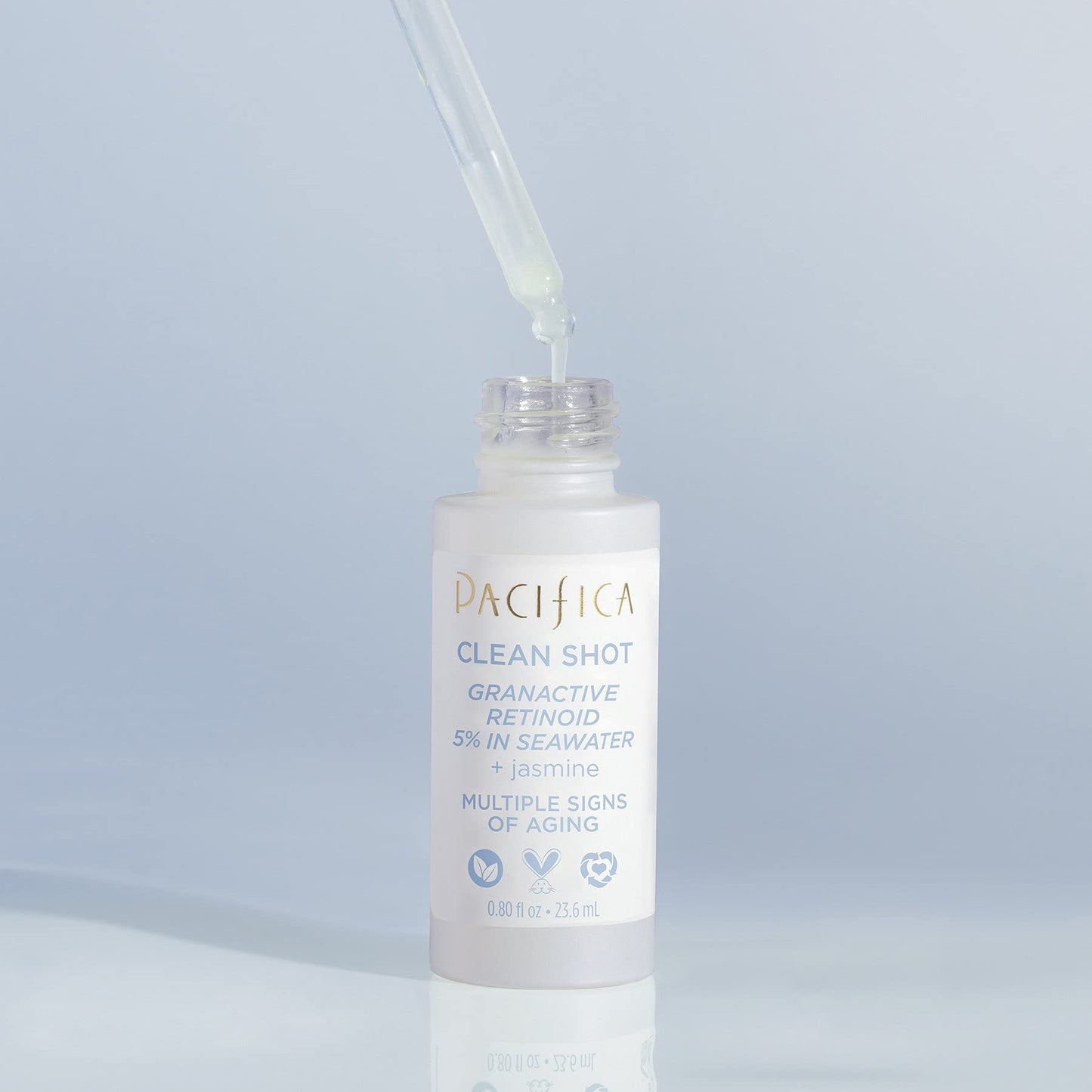Face Serum by Pacifica - Clean Shot Granactive Retinoid 5% Solution – Anti-Aging Facial Serum with Advanced Retinoid Complex for Fine Lines & Smoother Texture, Vegan & Cruelty-Free, 0.8 Oz
