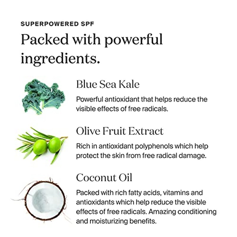 Supergoop! PLAY Body Mousse SPF 50 with Blue Sea Kale - 3 oz - Broad Spectrum Whipped Sunscreen for Sensitive Skin - Fun to Apply - Great for Active Days