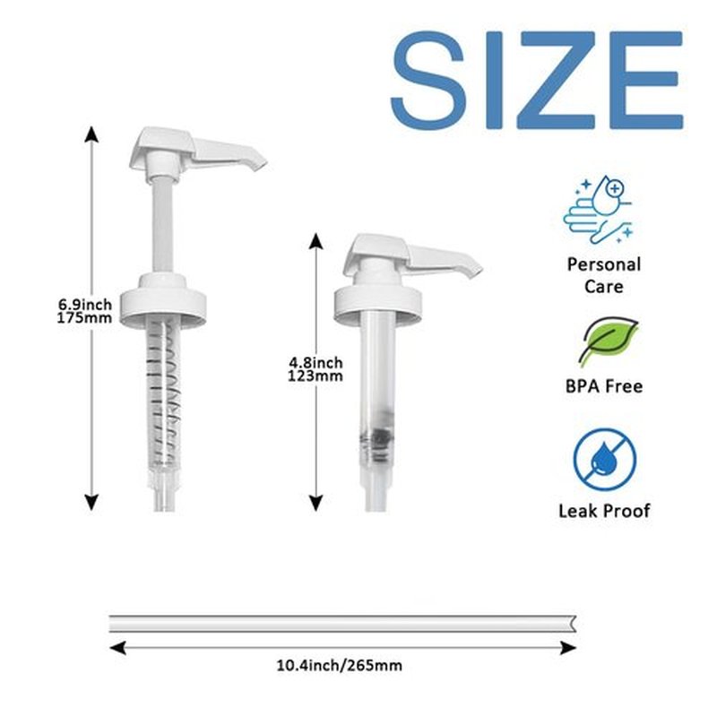 8 Pack Gallon Jug Pump Dispenser 38-400 White Pump for Gallon Jug Dispensing - 7cc Lotion Gallon Shampoo Pump Top Replacement, Fits 1 Gallon Bottle 64oz 128oz Hand Sanitizer Containers, Plus Labels
