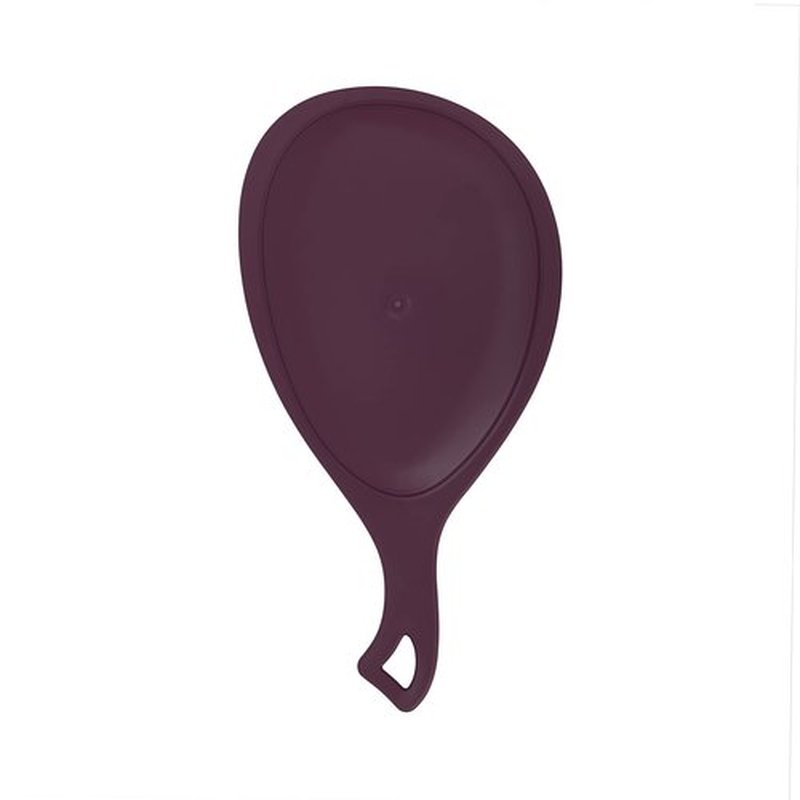 Zadro Large Hand Mirror with Handle Salon Mirrors for Hair Stylist, Big Handheld Mirror Makeup Mirror Wall Mounted Hang (1, Purple Garnet, Medium: 15" x 8")