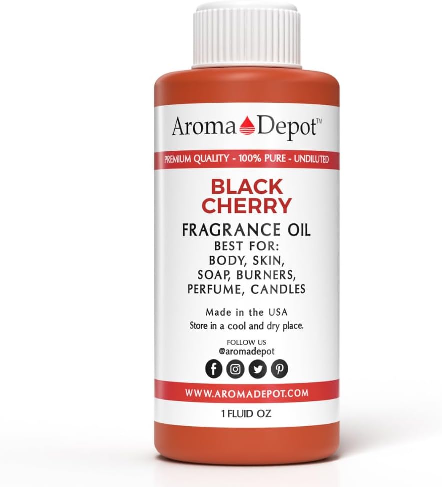 Black Cherry Fragrance Oil - Premium Scent for Candle Making, Soap, Diffusers & More | 1 fl oz (30ml)