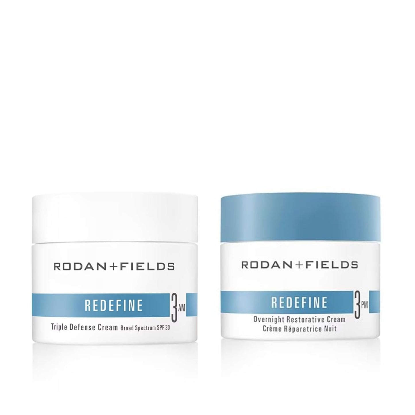 RODAN + FIELDS Redefine AM + PM - Triple Defense Cream & Overnight Restorative Cream, Day & Night Face Cream for Smoother, Firmer-Looking Skin