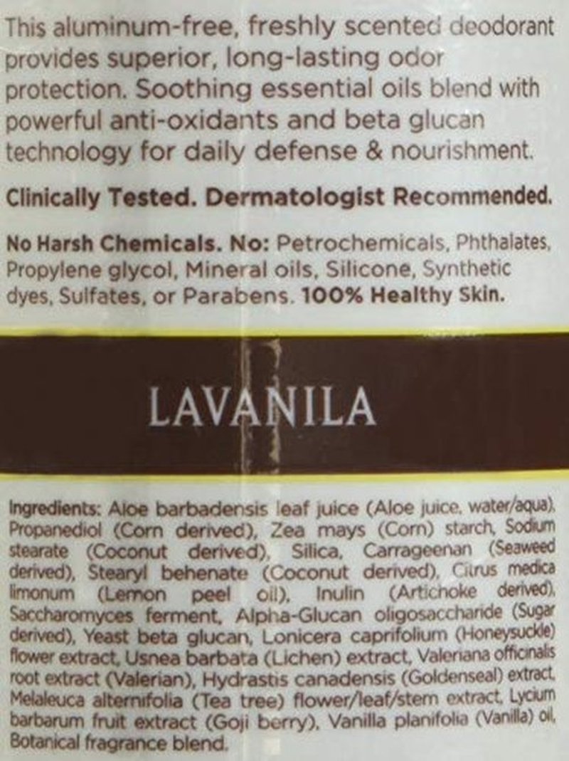 Lavanila The Healthy Deodorant, Fresh Vanilla Lemon, 2 Fluid Ounce