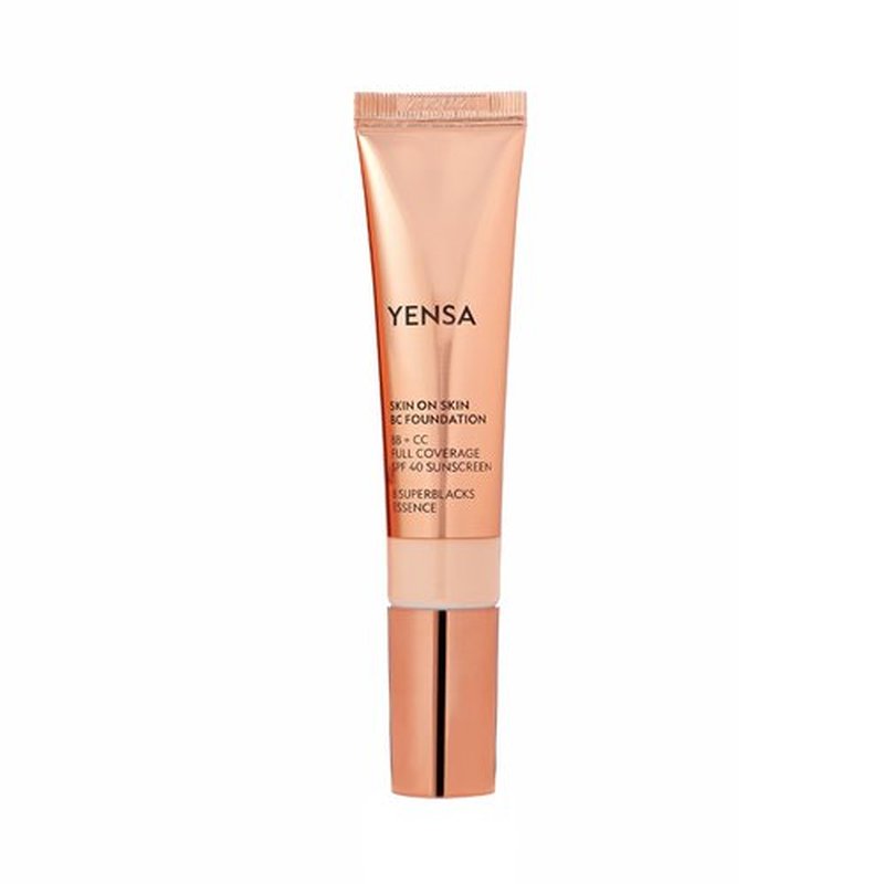 YENSA BC Foundation - Full Coverage, Skin Superfood, Hydrating Serum & SPF 40 Sunscreen (Medium Warm) 1 fl oz