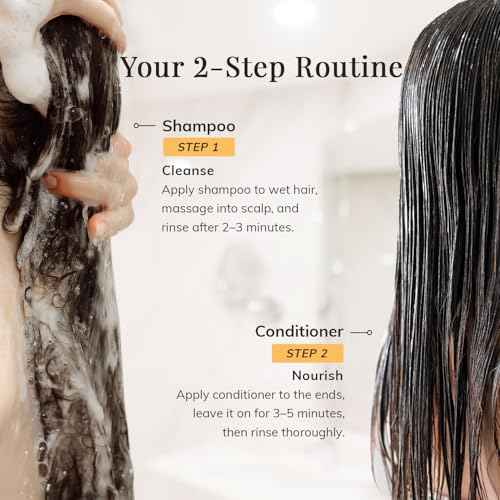 Hair Growth Shampoo and Conditioner Set - Rosemary & Biotin Shampoo and Conditioner for Hair Thickening - Botanical Boost for a Healthy Scalp, Hair Growth and Strengthen