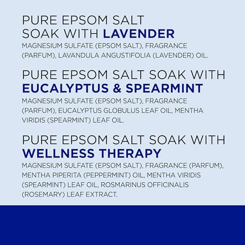 Dr Teal's Pure Epsom Salt Lavender, Eucalyptus & Wellness Trio, 3 Count - 9lbs Total