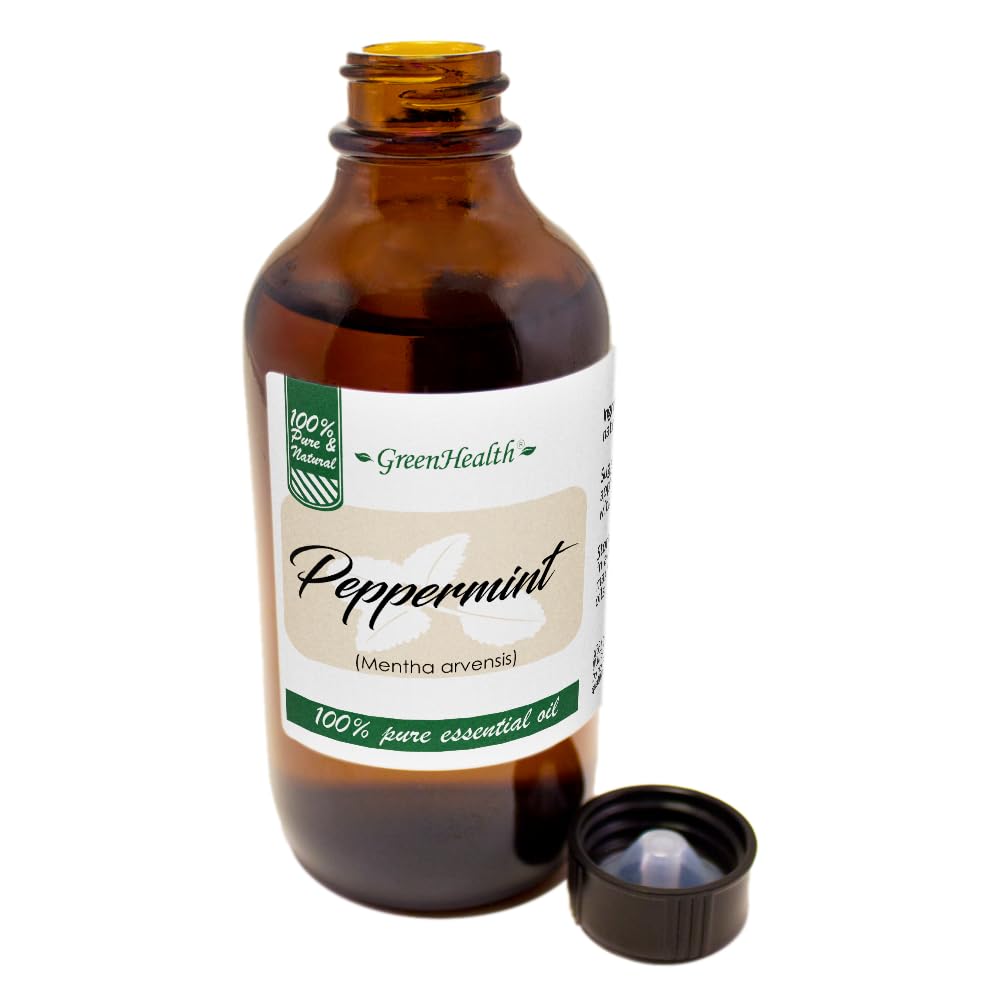 Peppermint Essential Oil - 4 fl oz - 100% Pure Essential Oil - GreenHealth